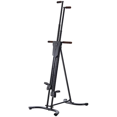 Vertical Climber, High-Intensity Cardio & Muscle Toning Exercise for Home Gym, Folding Steel, Adjustable Height, Display Monitor, 220 lbs. Weight Capa