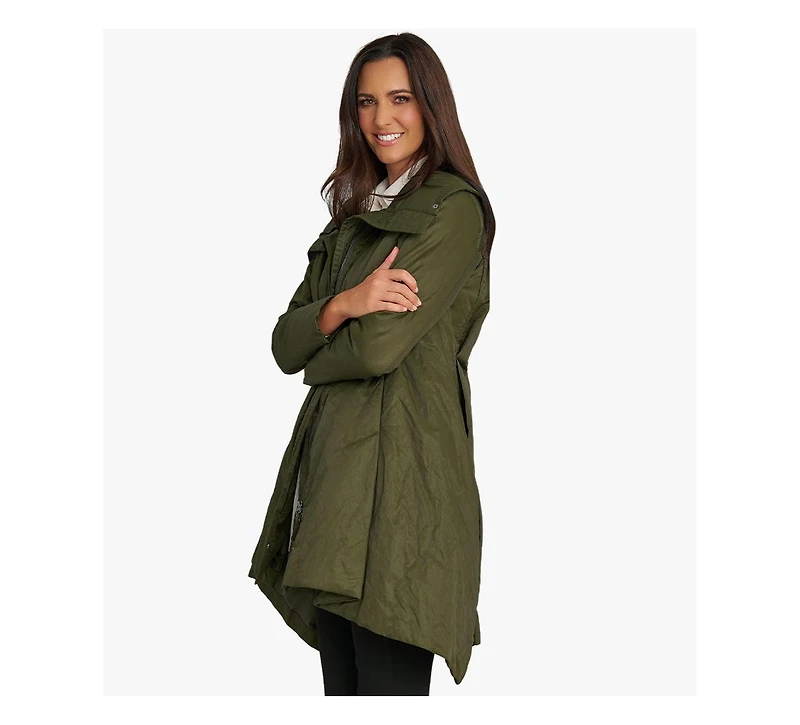 Stella Carakasi Women's Full-Zip-Front Water-Repellent Definitive Coat