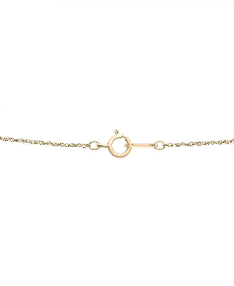 Cultured Freshwater Pearl (6mm) & Gold Bead 18" Pendant Necklace in 10k Gold