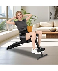 Costway Adjustable Decline Sit Up Bench for Exercise with High Density Foam Cushioned Seat