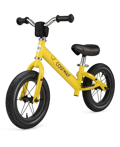 12 Inch Toddler Balance Bike No Pedal Training Bicycle with Inflatable Rubber Tires