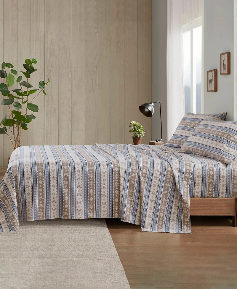 Woolrich Printed Flannel 3-Pc. Sheet Set, Twin