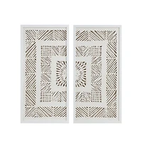 Streamdale Framed Geometric Rice Paper Panel 2-piece Shadowbox Wall Decor Set