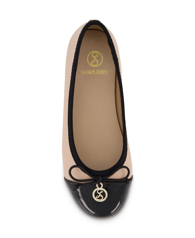 Sam & Libby Little and Big Girls Candice Avery Toe Cap Ballet Flat