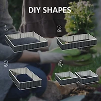 8.5' x 3' x 1' Raised Garden Bed, Galvanized Metal Planter Box for Vegetables Flowers Herbs, Dark Gray