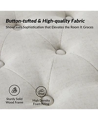 Hulala Home Transitional Carmen 43.7" Wide Storage Bench with Sturdy Wood Legs