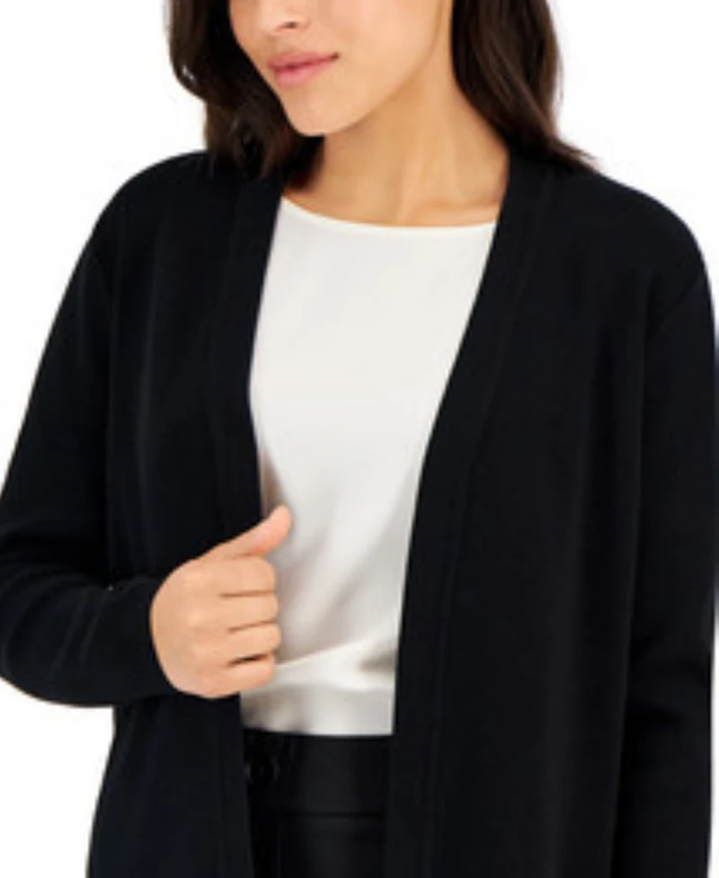 Ak Anne Klein Women's Newport Kissing Front Cardigan Sweater