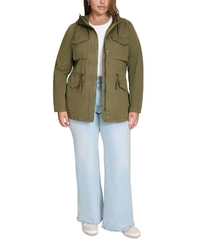 Levi's Plus Cotton Hooded Military Zip-Front Jacket