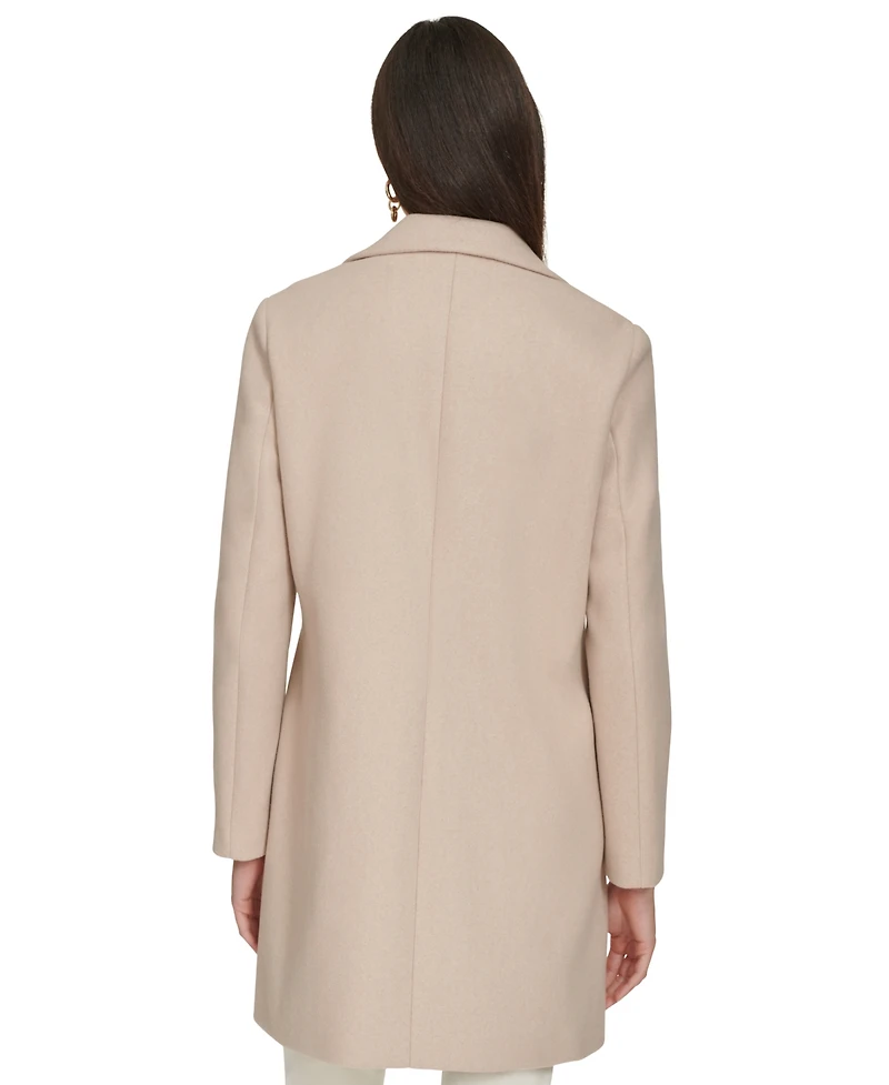 Calvin Klein Women's Single-Breasted Notched-Collar Coat