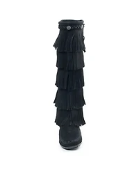 Minnetonka Women's Suede 5-Layer Fringe Boots