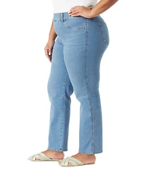 Gloria Vanderbilt Plus Pull-On Straight-Leg Jeans