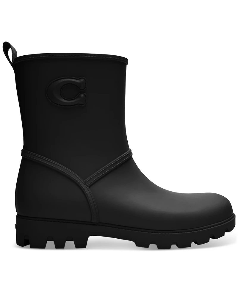 Coach Women's Ryder Rubber Lug Rain Booties