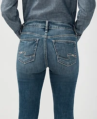 Silver Jeans Co. Women's Suki Mid Rise Curvy Fit Straight