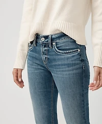 Silver Jeans Co. Women's Suki Mid Rise Curvy Fit Straight