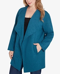 Ruby Rd. Plus Winter Scroll Quilted Knit Jacket
