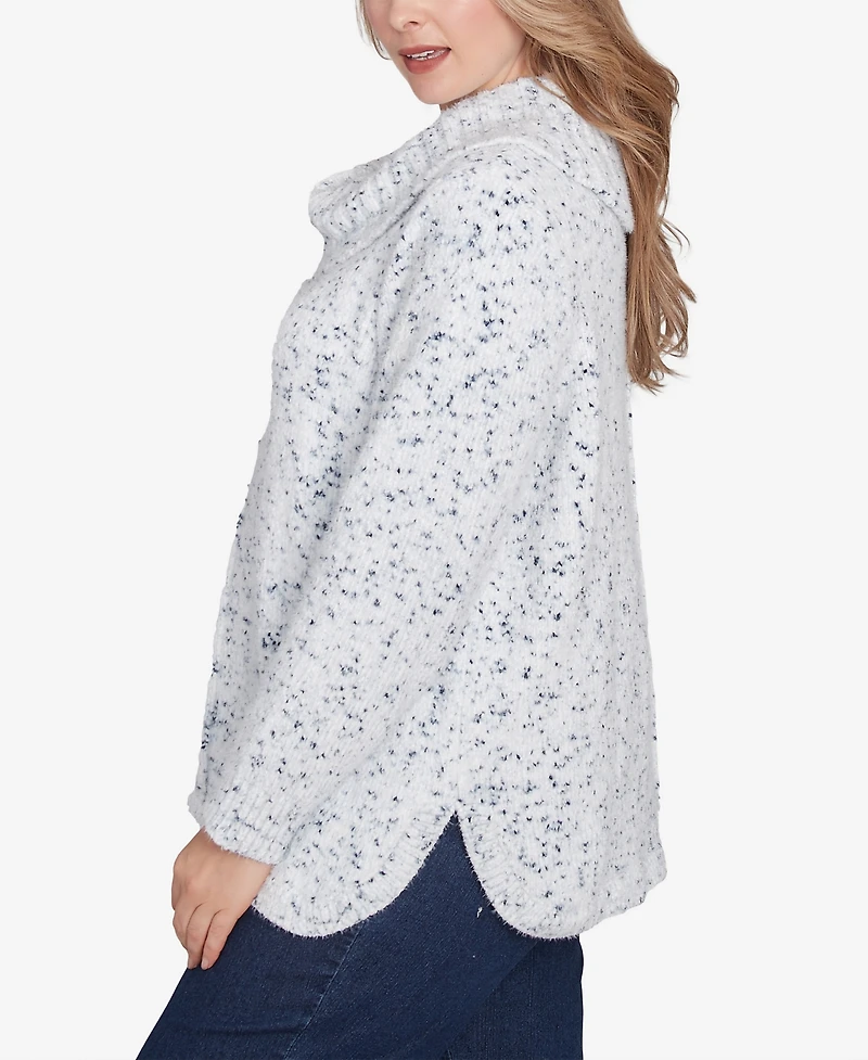 Ruby Rd. Plus Speckled Chenille Eyelash Pullover Sweater