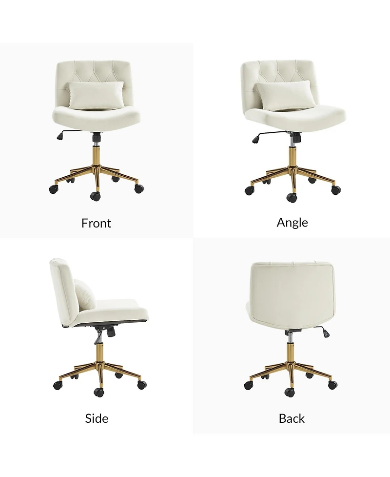 Hulala Home Sinclair Modern Office Chair with Sgs International Certified Stainless Steel Gas Spring