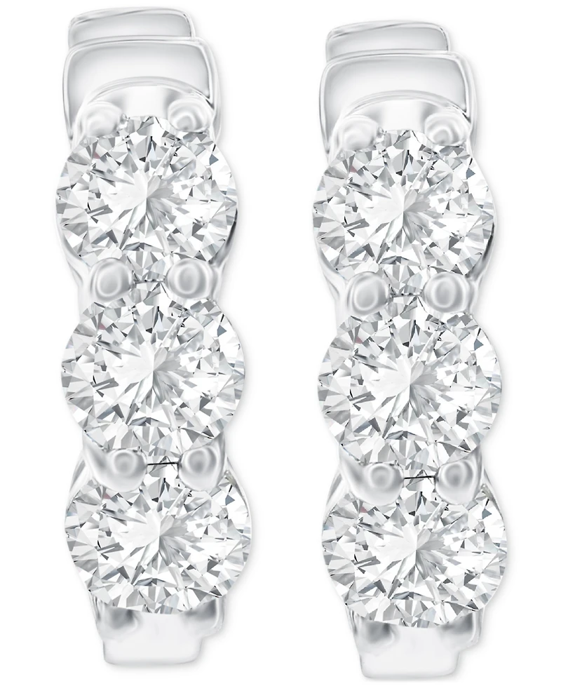 Diamond Hoop Earrings (1-1/2 ct. t.w.) 14k White or Yellow Gold