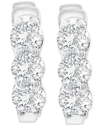 Diamond Hoop Earrings (1-1/2 ct. t.w.) 14k White or Yellow Gold