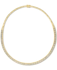Effy Diamond Round & Baguette 17" Collar Necklace (4 ct. t.w.) 14k Gold (also available White Gold)