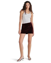 Steve Madden Women's Cindi Stretch Velvet Skirt