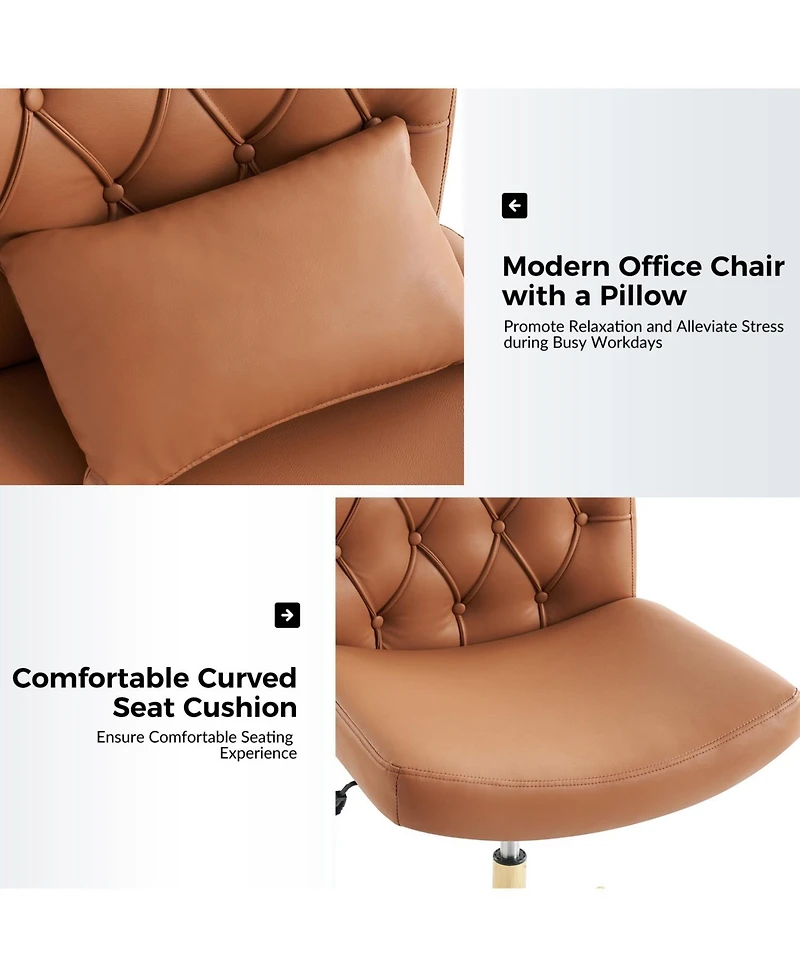 Hulala Home Cyril Modern Office Chair with Sgs International Certified Stainless Steel Gas Spring