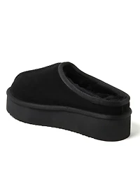 Fireside by Dearfoams Women's Queenstown Genuine Shearling Platform Clog Slipper