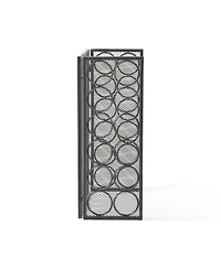 Streamdale 3-Panel Iron Fireplace Screen with Circular Pattern