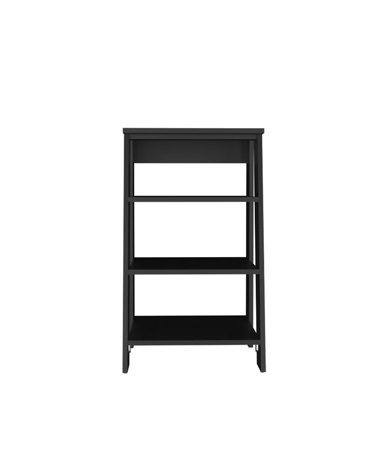 Fm Furniture McNeal Freestanding Bathroom Shelf With Open Storage, Black
