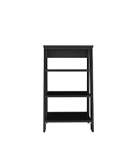Fm Furniture McNeal Freestanding Bathroom Shelf With Open Storage, Black