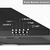 30-in 450-cfm Convertible Black Wall Mount Range Hoods