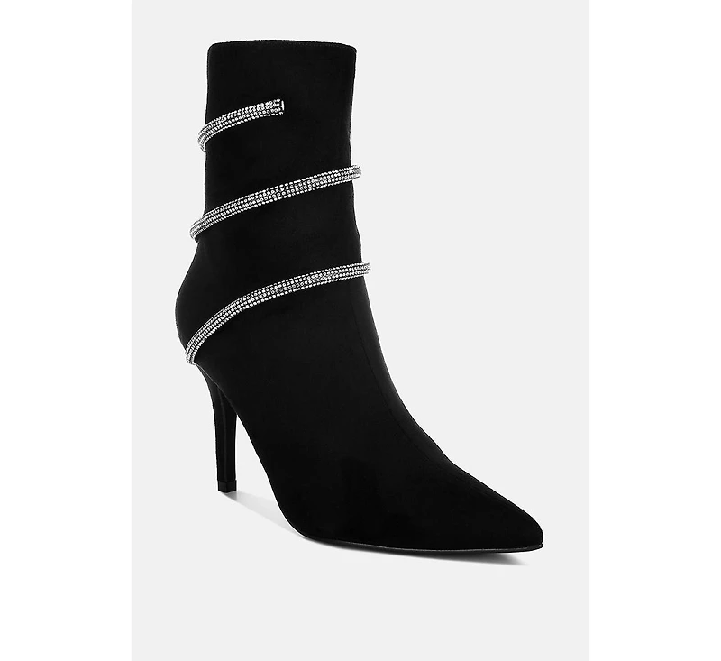 Roda Rhinestone Wrap-Around Stiletto Boots