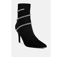 Roda Rhinestone Wrap-Around Stiletto Boots