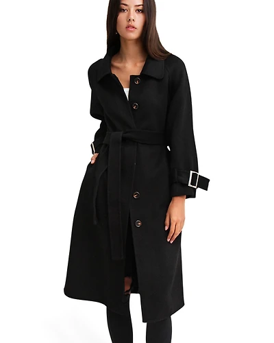 Belle & Bloom Women's Shore To Belted Wool Coat