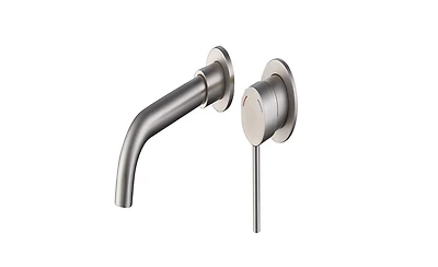 Wall-Mount Faucet for Bathroom Sink or Bathtub, Stylish and Space-Saving Design
