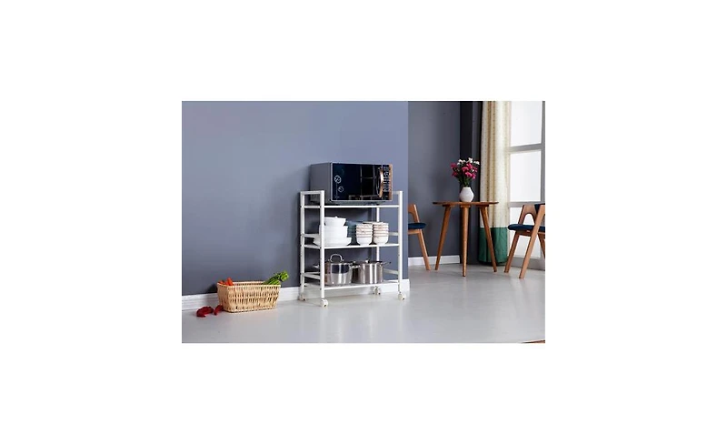 Slickblue Widened 3-Tier Multi-Functional Storage Cart for Efficient Organization and Easy Access