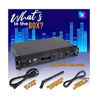 Pyle 2-Channel Bluetooth Pro Audio Amplifier With Rack Mount & Bridge Mode, 2000 Watt