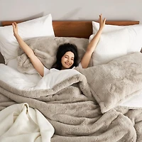 Coma Inducer Oversized Comforter Set - Chunky Bunny - Stone Taupe