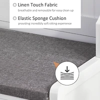 3-in-1 Hall Tree, Entryway Bench with Coat Rack, Mudroom Bench with Shoe Rack, 2 Storage Drawers, 4 Hooks and Padded Seat Cushions for Hallway, White