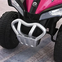 No Power Kids Ride On Push Car, Ride Racer, Foot-to-floor Sliding Car, Walking Atv Toy with Music, Lights, for 1.5-3 Years Old, Pink