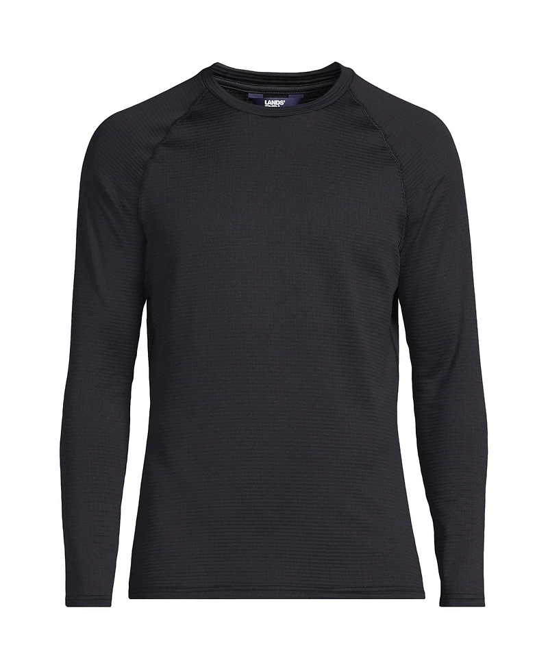 Lands' End Men's Long Sleeve Crew Neck Expedition Thermaskin Long Underwear Top