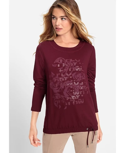 Olsen Women's Placement Print Jersey Top