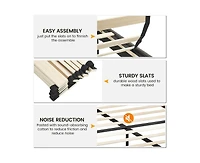 gaomon Queen Size Bed Frame with Button Tufted Headboard, Mattress Foundation, Easy Assembly