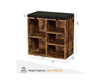 gaomon Shoe Storage Bench Cubby Organizer with Foam Pad Seating Cushion for Entryway Bedroom Living Room Dorm and Small Apartment
