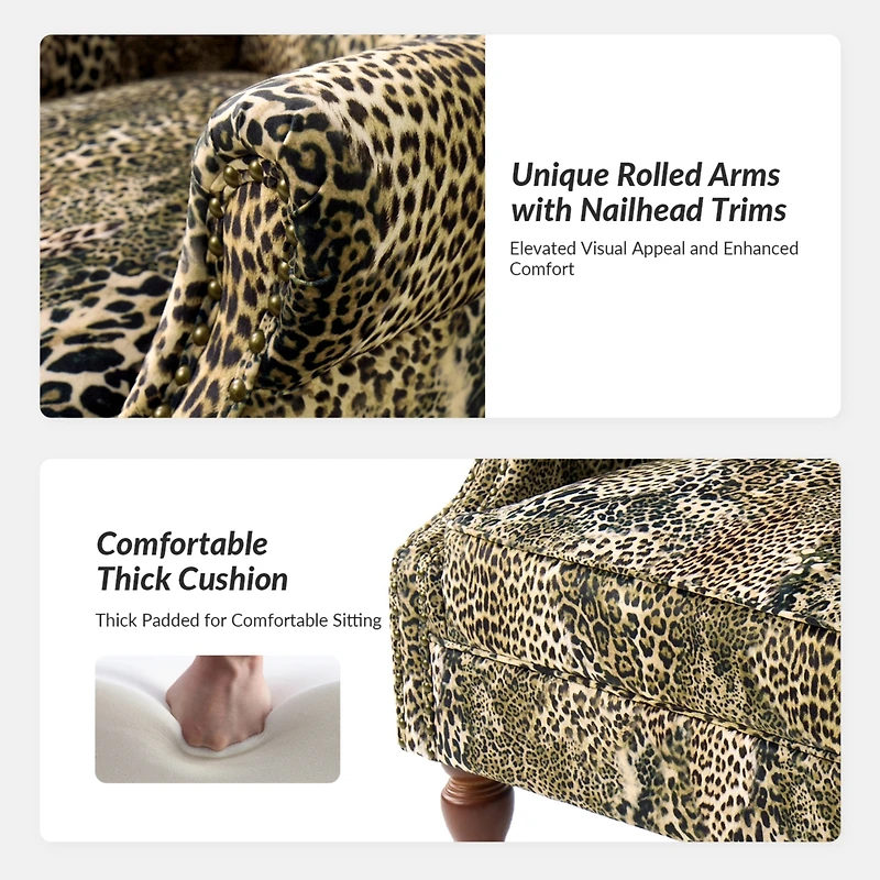 Hulala Home Jim Traditional Armchair with Thick Cushion