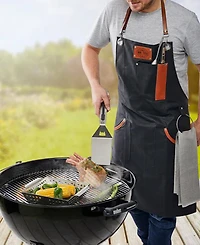 Gefu Waxed Cotton and Leather Accent Apron