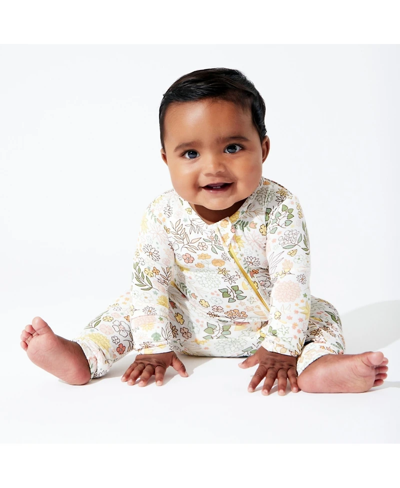 Bellabu Bear Baby Girls Fall Floral Convertible Footie