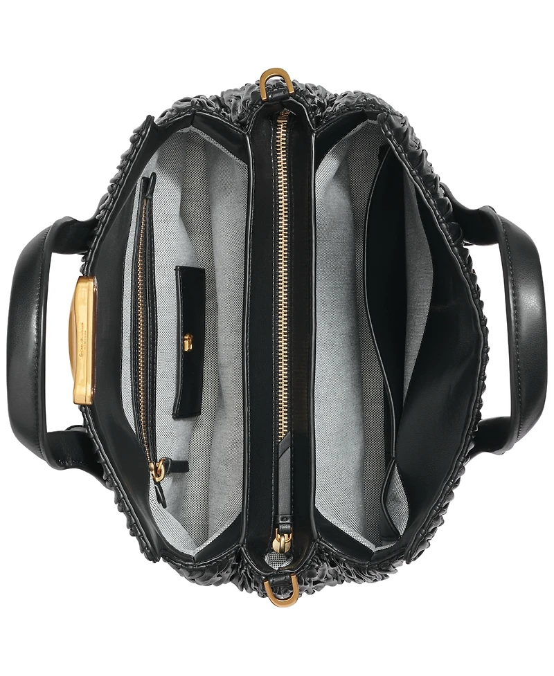 Donna Karan New York Amagansett Soft-Rolled Pleated Satchel with Sculpted Magnet Closure