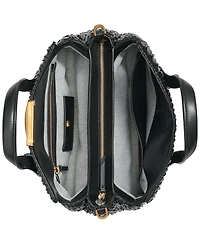 Donna Karan New York Amagansett Soft-Rolled Pleated Satchel with Sculpted Magnet Closure