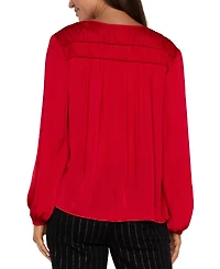 Liverpool Los Angeles Women's Smocked V-Neck Top